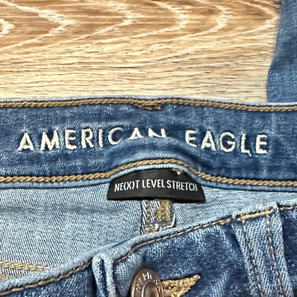 American Eagle Outfitters Blue Denim Jeans super high rise jeggings - Picture 2 of 8